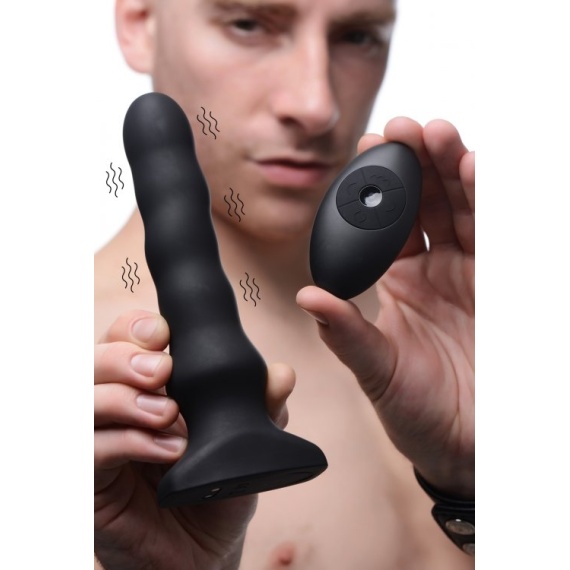 Silicone Vibrating & Squirming Plug remote control 14062