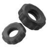 Cockring Cog 2-Größen-Set Schwarz/Grau 14893 1