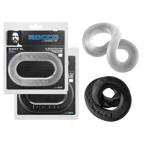 The Rocco Steele 3-Way Cock&Ball Wrap Ring 15277