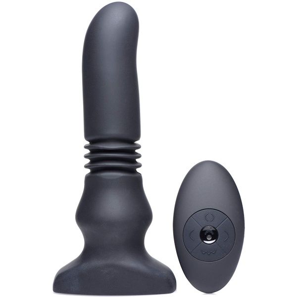 Silicone Vibrating & Thrusting Plug with Remote Control 15456