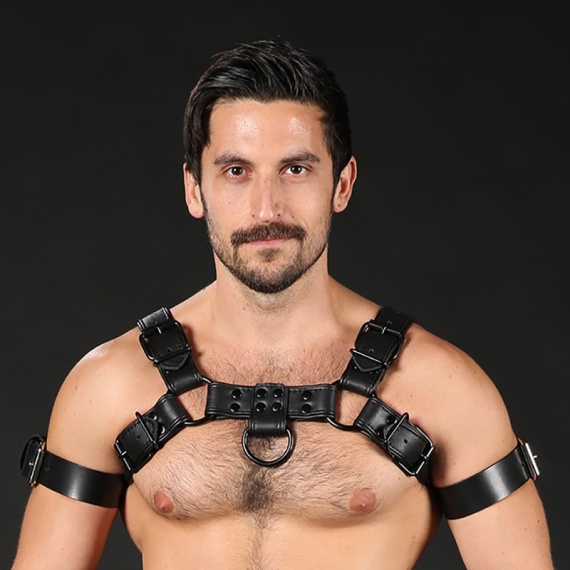 Dark Room Bulldog Harness Black 18418