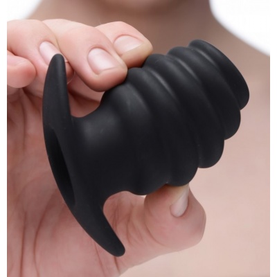 Hive Ass Tunnel Ribbed Hollow Plug 3 Sizes on Dark-Ink.com