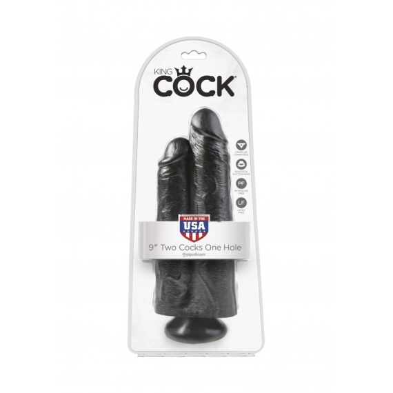 Two Cocks One Hole 9" 23cm Black 24615