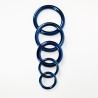 Blue Anodized Round Steel Cockring 8mm 24926 1