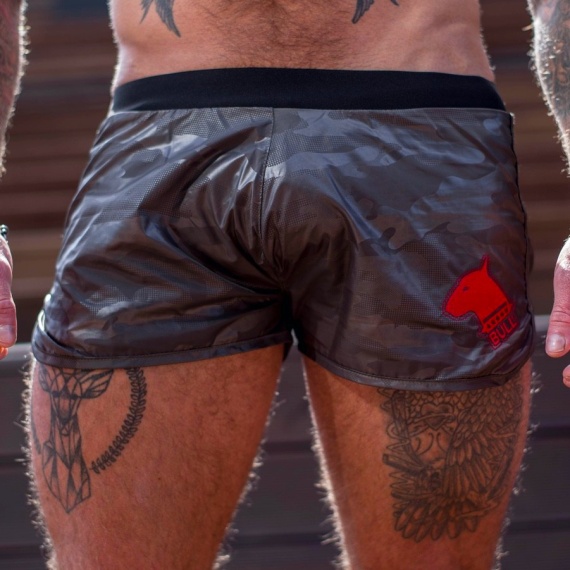 Pit Bull Military-Shorts rotem logo 27247