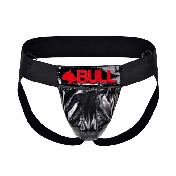 Jockstrap de vinilo con logo rojo 27337