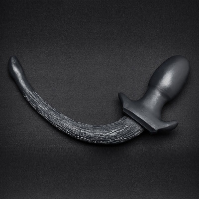 Square peg silicone Puppy Tail Noir 28762