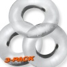 OX FAT WILLY Pack de 3 Cockrings Clear 29446 1