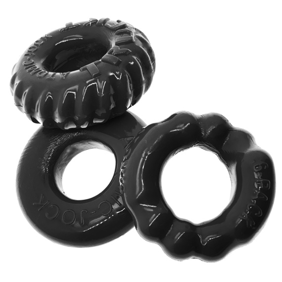 OX BONEMAKER Pack of 3 black cockrings 29455