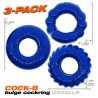 BONEMAKER BUEY Lote de 3 cockrings azules 29477 1