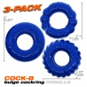 OX BONEMAKER Pack de 3 cockrings bleus 29477 1