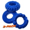 BONEMAKER BUEY Lote de 3 cockrings azules 29482 1