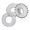 OX BONEMAKER Pack of 3 transparent cockrings 29490 1