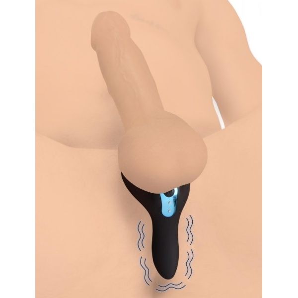 Power Taint 7X Silicone Cock and Ball Ring with Remote 31181