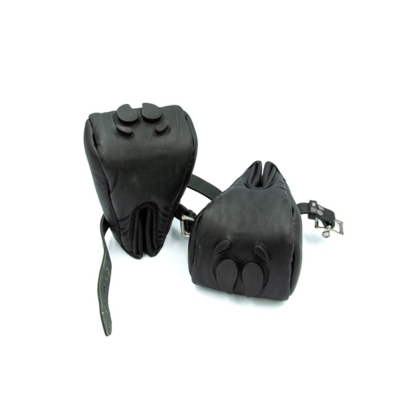 Mr B Leather Pig Paws Black 31293