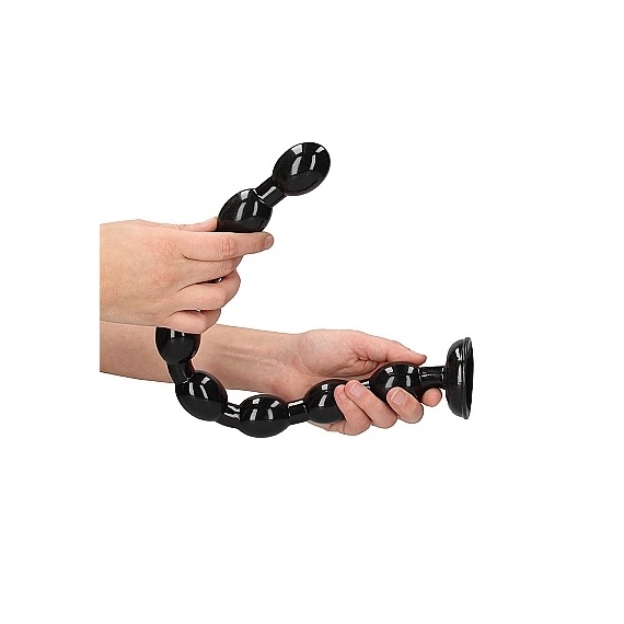 Ass Snake Beaded Dildo 48 cm Black 31780