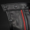 Black Leather Pouch with Piping 32152 1