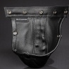 Black Leather Pouch with Piping 32154 1