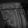 Black Leather Pouch with Piping 32157 1