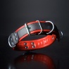 Deluxe Bondage Leather Collar Negro Rojo 32758 1