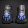 Leather padded K9 Mitts Blue 32822 1