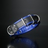 Deluxe Bondage Leather Collar Black Blue 32942 1