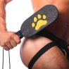 Puppy paw leather paddle amarillo 33383 1