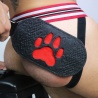 Puppy paw leather paddle rojo 33387 1