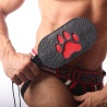 Puppy paw leather paddle rojo 33388 1