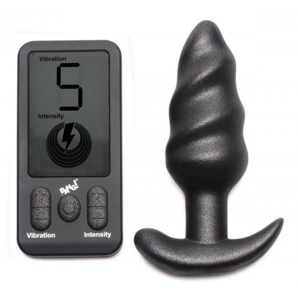 BG Platinum Series Swirl Butt Plug with remote control 34936