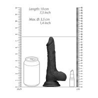 Gode ventouse realiste avec testicules 18.6cm 35034 1