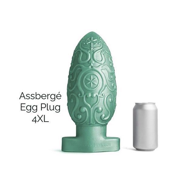 ASSBERGE Egg Butt Plug 4XL Green 35077