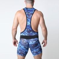 AJAX CAMO MESH SINGLET Azul 35115 1