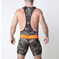 AJAX CAMO MESH SINGLET Naranja 35116 1