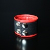 Leather Wrist Band Red 35711 1