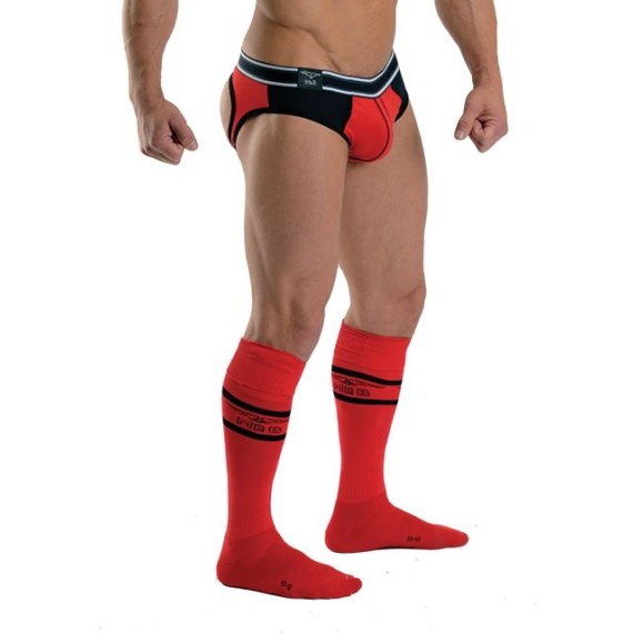 Mister B URBAN Chaussettes de Football Rouge 36160