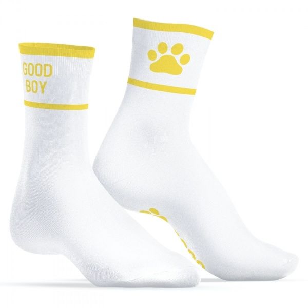 Good Boy Socken Weiß-Gelb 37477