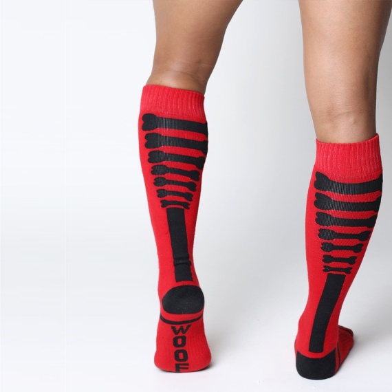 Chaussettes hautes Kennel Club Bones Knee Rouges 38249