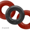 HÜJ Pack 3 Cockrings Black Cherry Ice 38651 1