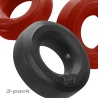 HÜJ Pack 3 Cockrings Black Cherry Ice 38652 1