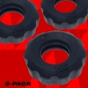 Super Huj 3 Cockrings Ballstretchers Black 38695 1