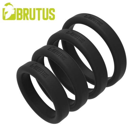 Flat Slick Silicone Cockring Black 39036