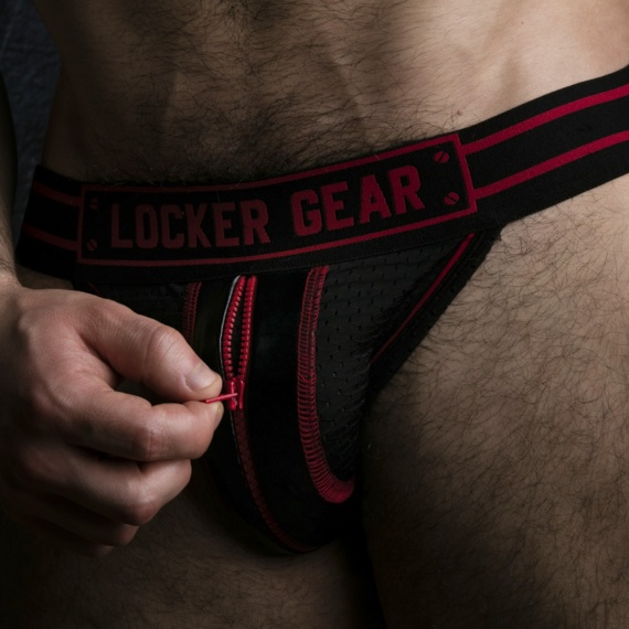 Jockstrap con Zipper Rojo 39285