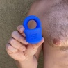 Baller Ring Cockring Ballstretcher silicone bleu 40836 1