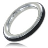 Ze Cazzo Cockring acero y silicona Negro 41646 1