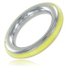 Ze Cazzo Cockring acero y silicona amarilla 41655 1