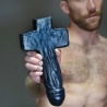 Gode Crucifix en Silicone Damien Noir