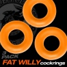 FAT WILLY Pack de 3 Cockrings Orange