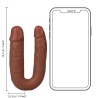 U Shaped Double Dildo Tan 12.7cm - 5"