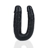 U Shaped Double Dildo Black 12.7 cm